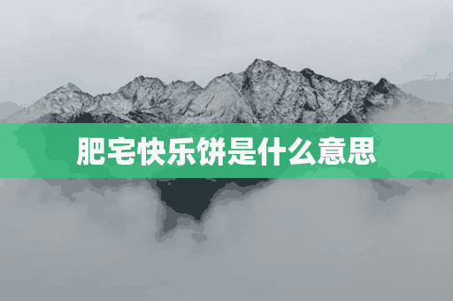 肥宅快乐饼是什么意思